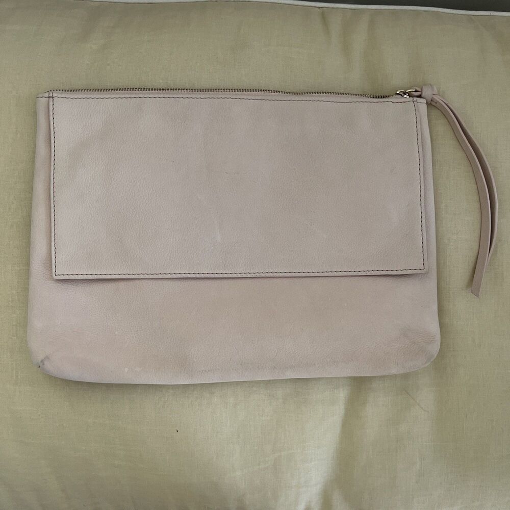 Zara Leather Blush Pink Zip bag